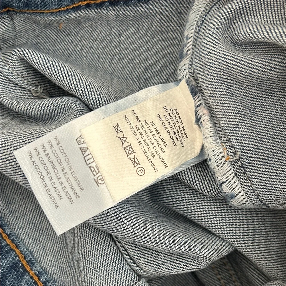Maeve Dark Blue Button-Front Mini Skirt - Picture 4 of 4
